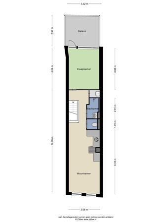 Floorplan - Vughterstraat 227B, 5211 GD 's-Hertogenbosch